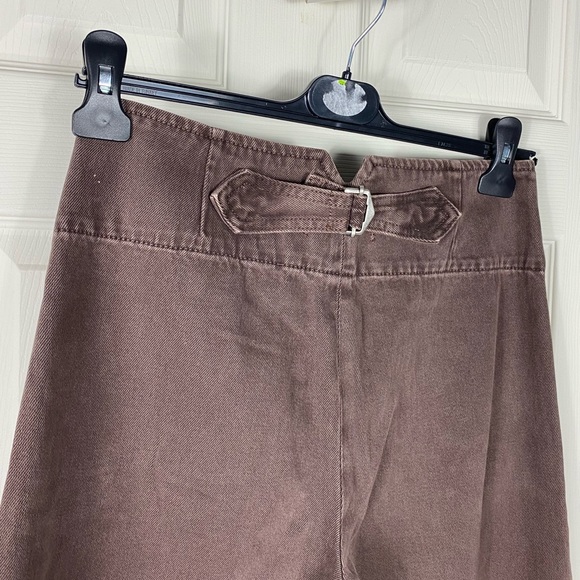 Free People Button fly cords brown pants 28 - Picture 3 of 8